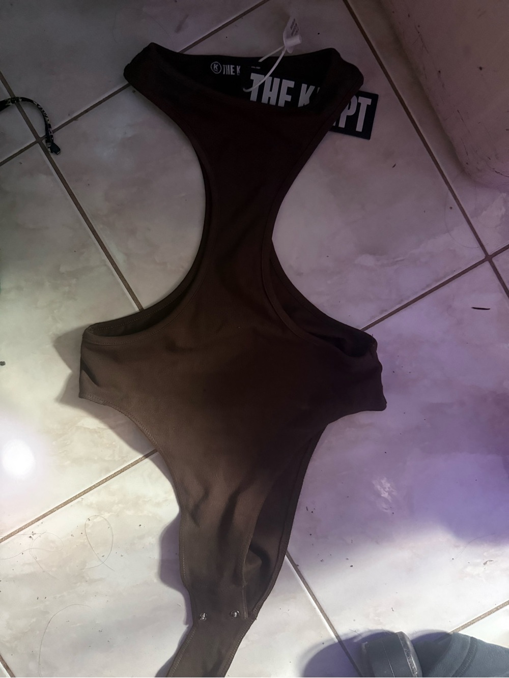 The Kxpt Brown One-Piece Cutout Swimsuit